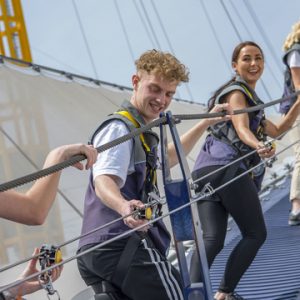 Up at the O2 climb