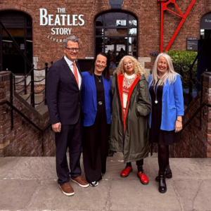 Antony Amos, Head of Business Development and Membership, UKinbound; Mary Chadwick, General Manager, The Beatles Story; Kim Johnson MP; Diane Glover, Marketing Manager, The Beatles Story.